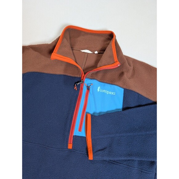 Cotopaxi Abrazo Half Zip Fleece Jacket Mens Large Pullover Outdoor Hiking Blue - Picture 1 of 7